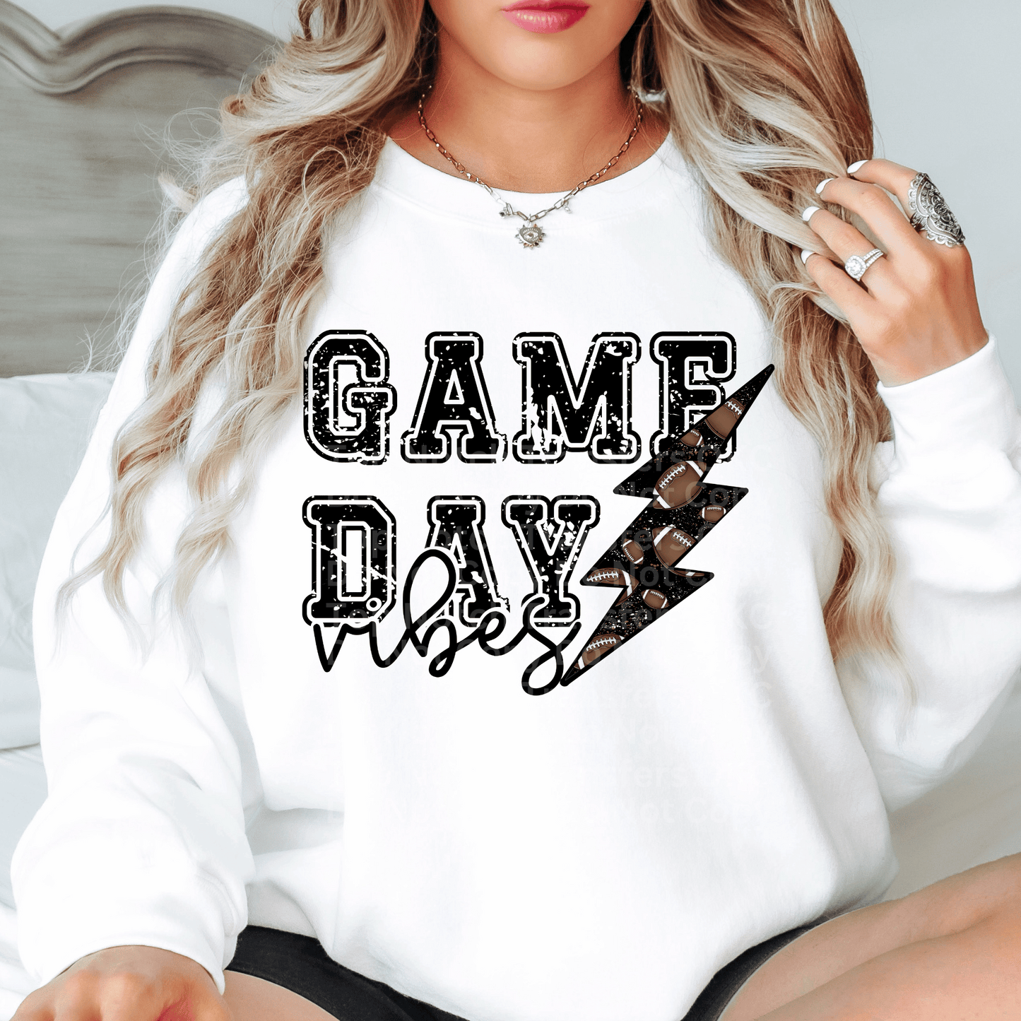 Game Day Vibes Black DTF Transfer