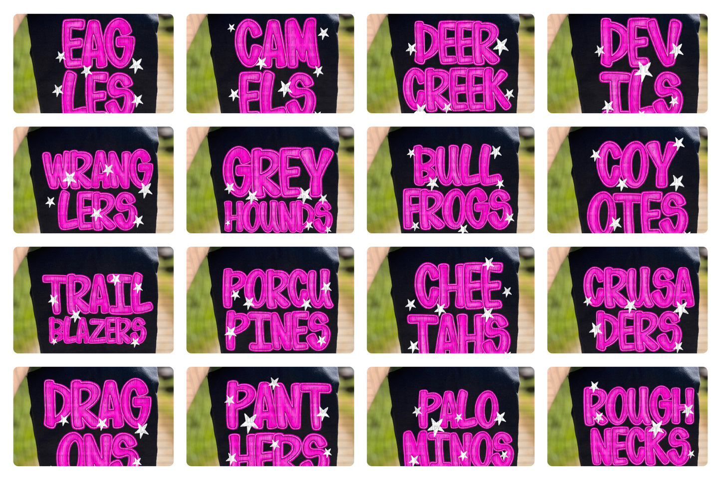 Pink & Preppy Mascots DTF Transfer (*Leave Mascot name in checkout notes)