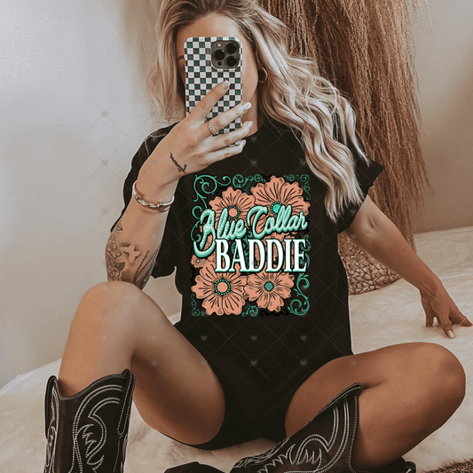 Blue Collar Baddie DTF Transfer