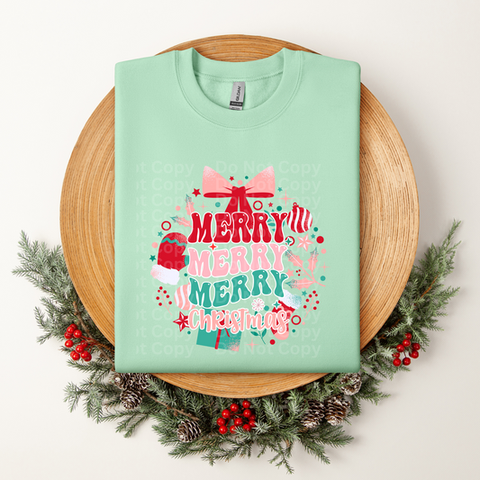 Merry Merry Christmas DTF Transfer