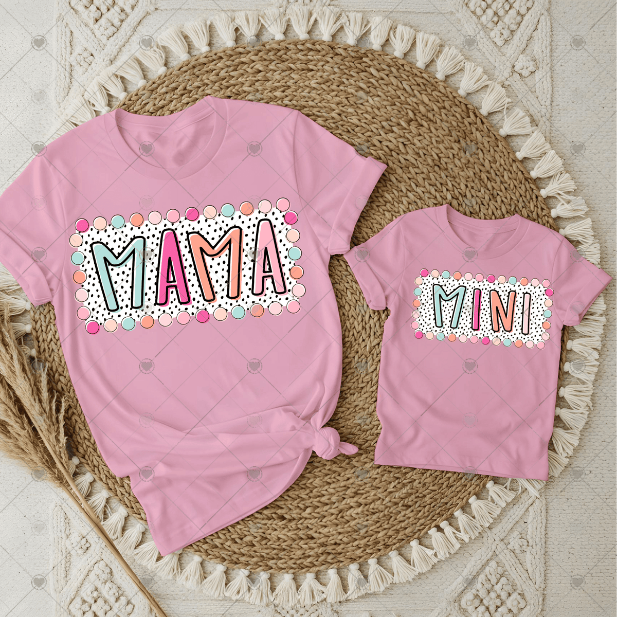 Mama/Mini Spring Dots DTF Transfers