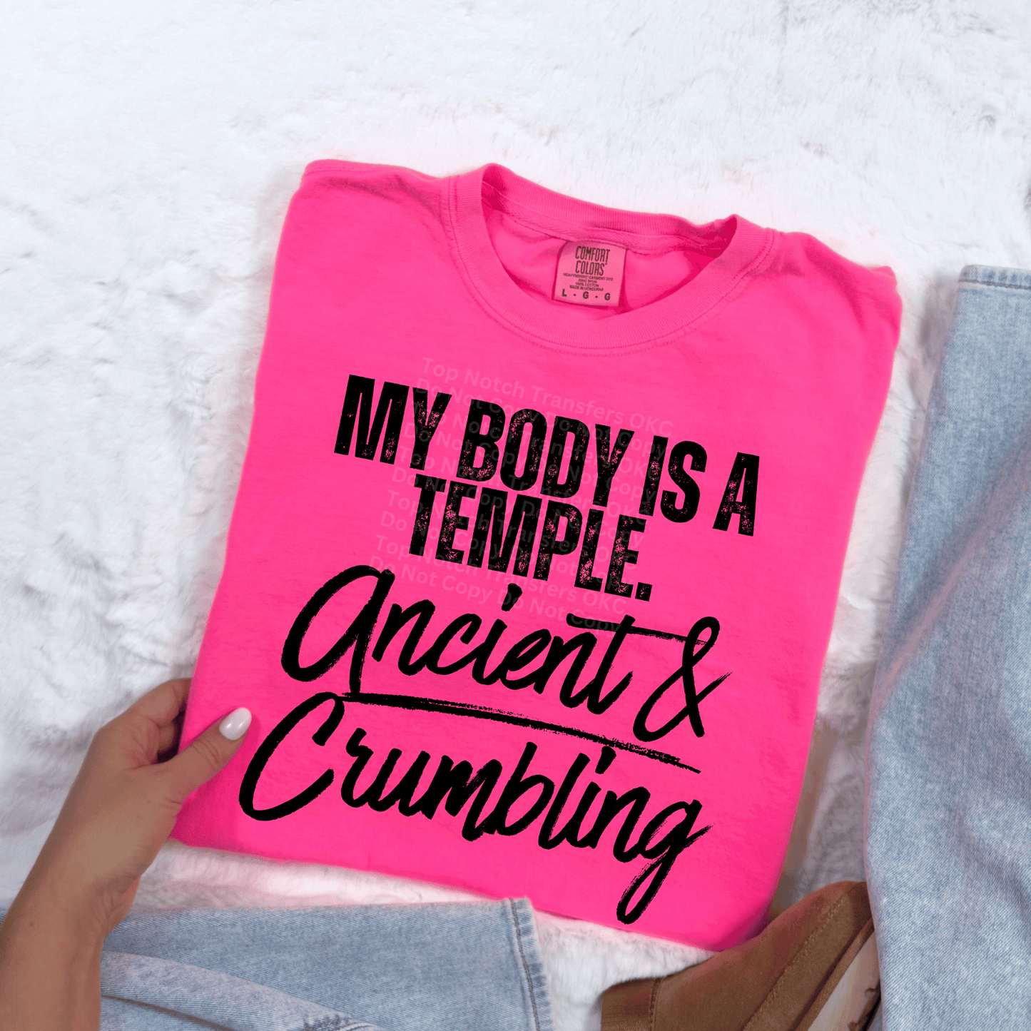 My Body Is A Temple DTF Transfer