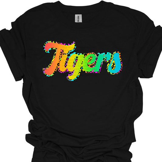 Rainbow Tigers DTF Transfer