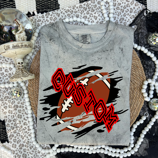 Custom- Mascot Slash Football DTF Transfer (*Leave Mascot & Colors in Checkout Notes.)