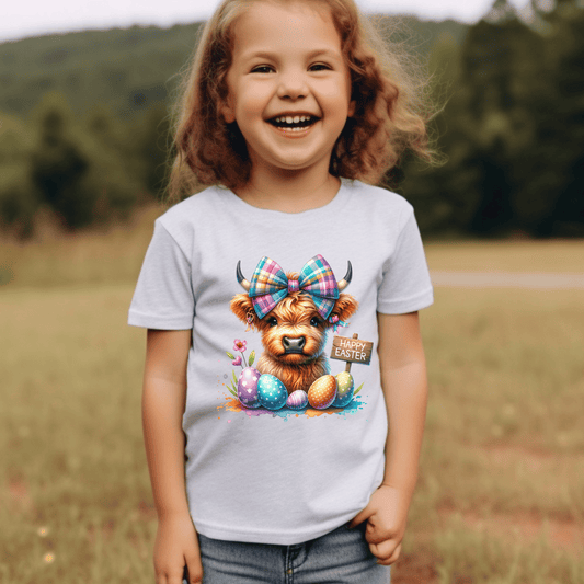 Easter Baby Highland Cow DTF Transfer