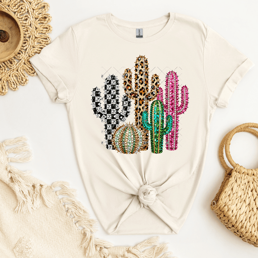 Faux Rhinestone Cactus DTF Transfer