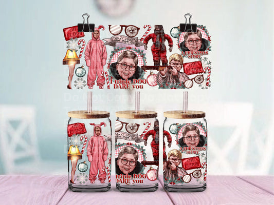 Christmas Story UV DTF 16oz Cup Wrap