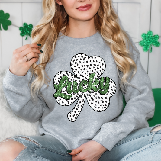 Lucky Dalmatian Print Clover DTF Transfer
