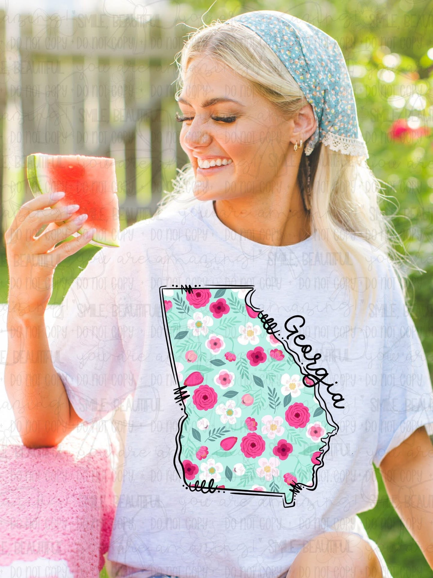 Floral States DTF Transfer