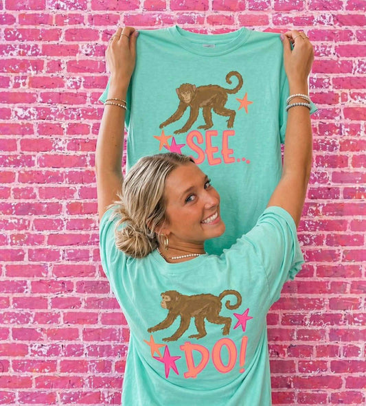 Monkey See, Monkey Do Front & Back DTF Transfer