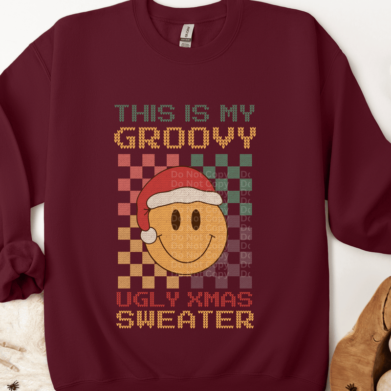 Groovy Ugly Christmas Sweater DTF Transfer