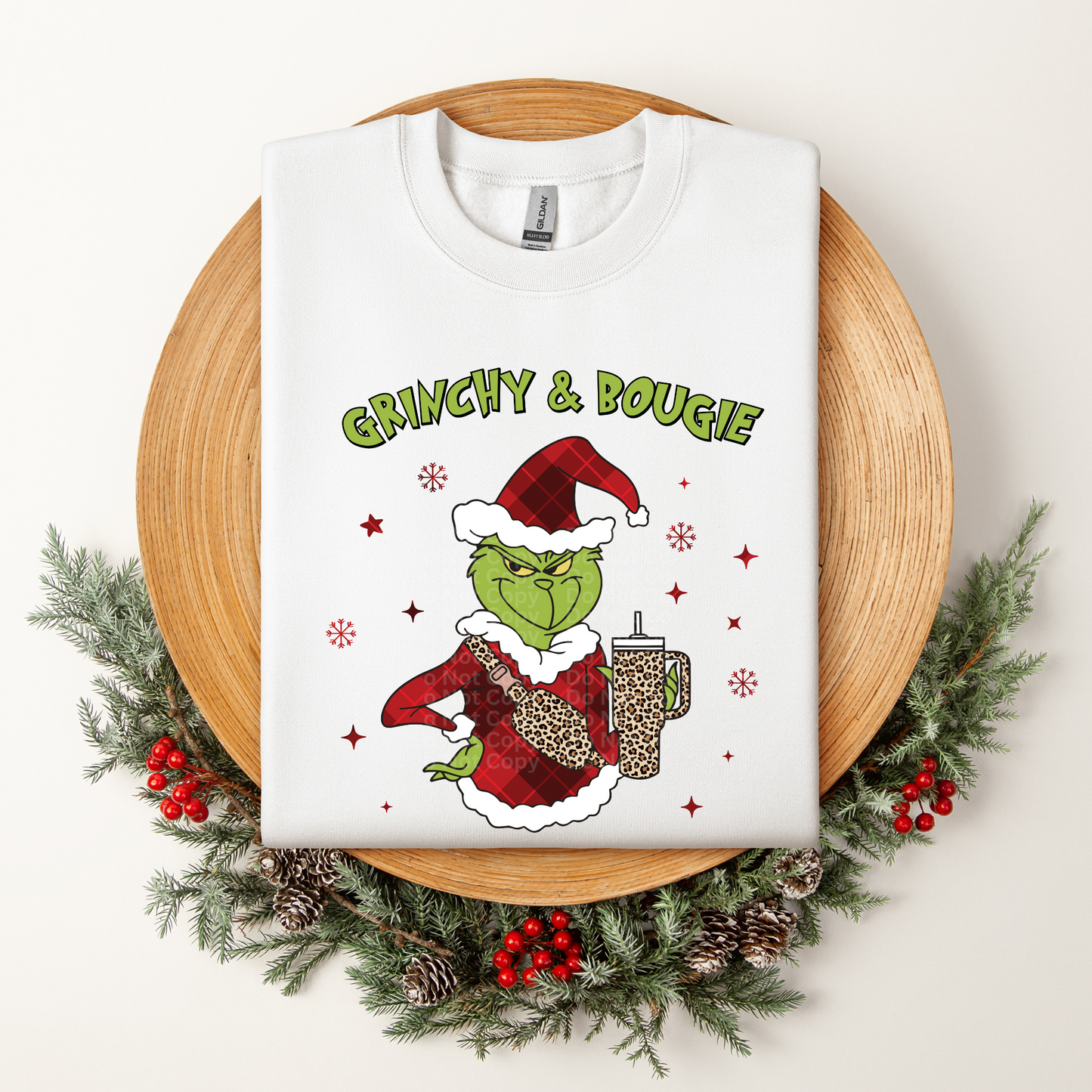 Grin*hy & Boogie Buffalo Plaid & Leopard Print DTF Transfer