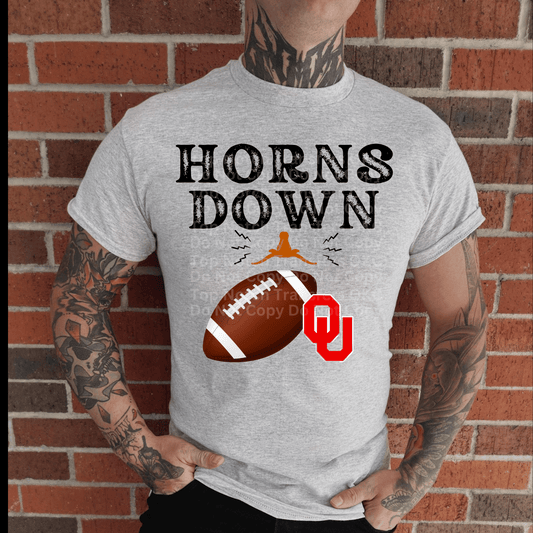 Horns down DTF Transfer