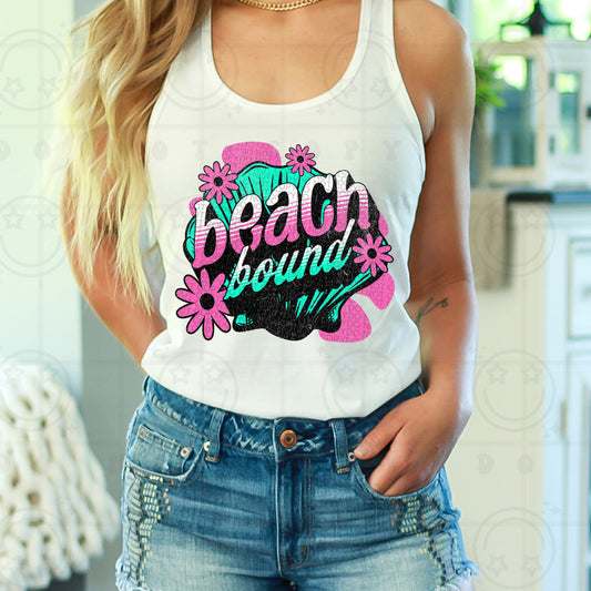 Beach Bound Distressed DTF Transfer