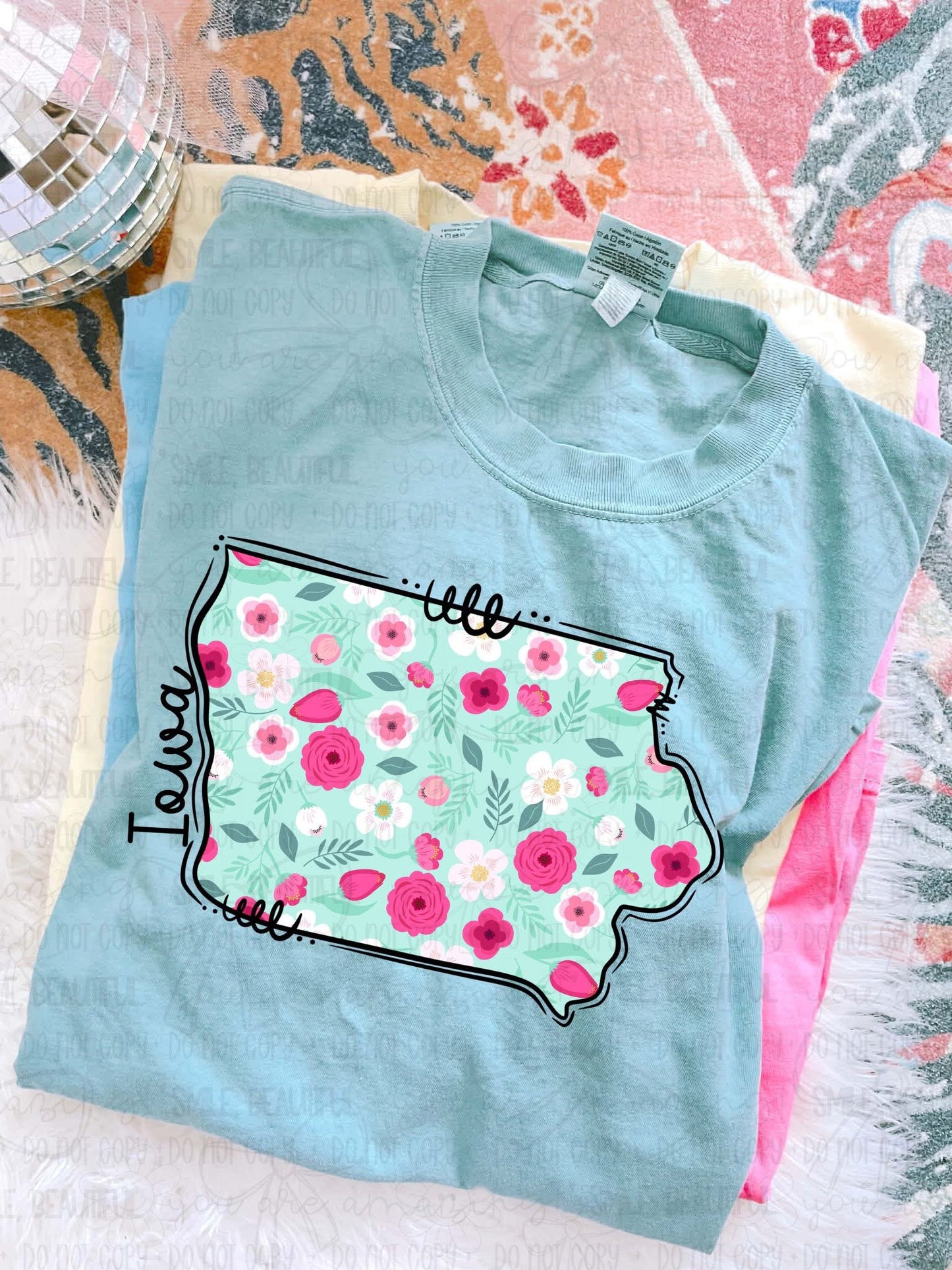 Floral States DTF Transfer