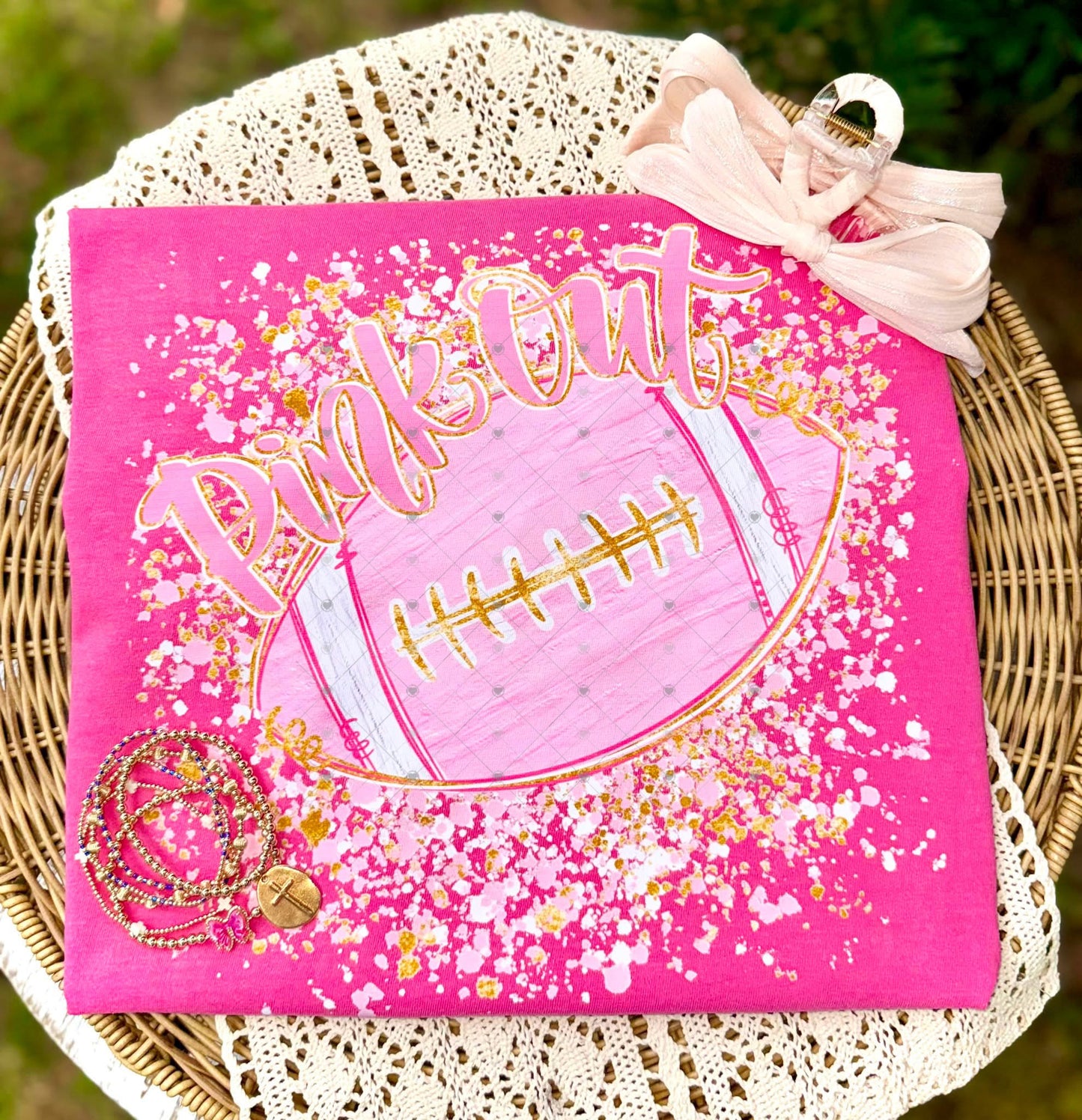 Pink Out Splatter DTF Transfer
