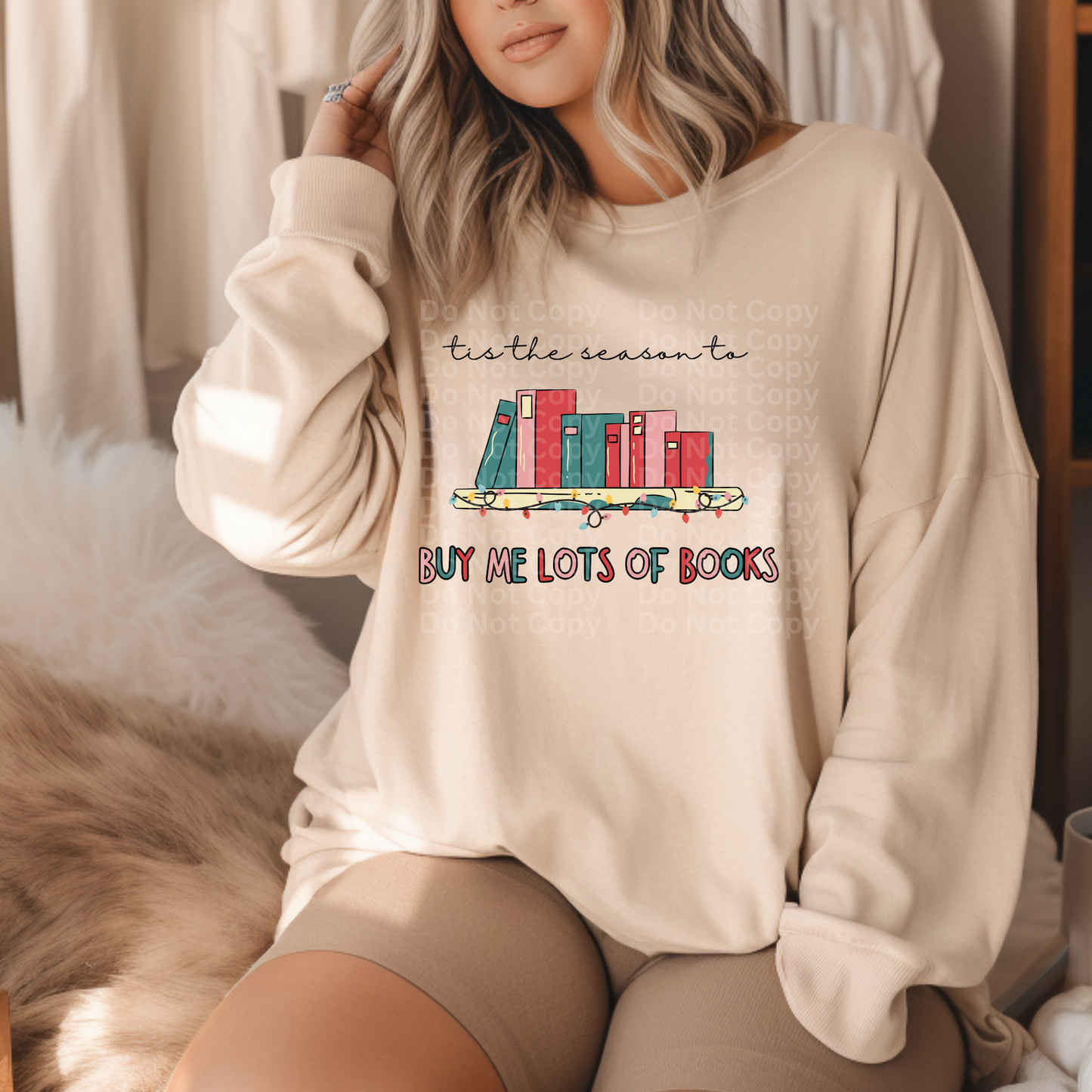 Tis the Season to buy me lots of books DTF Transfer