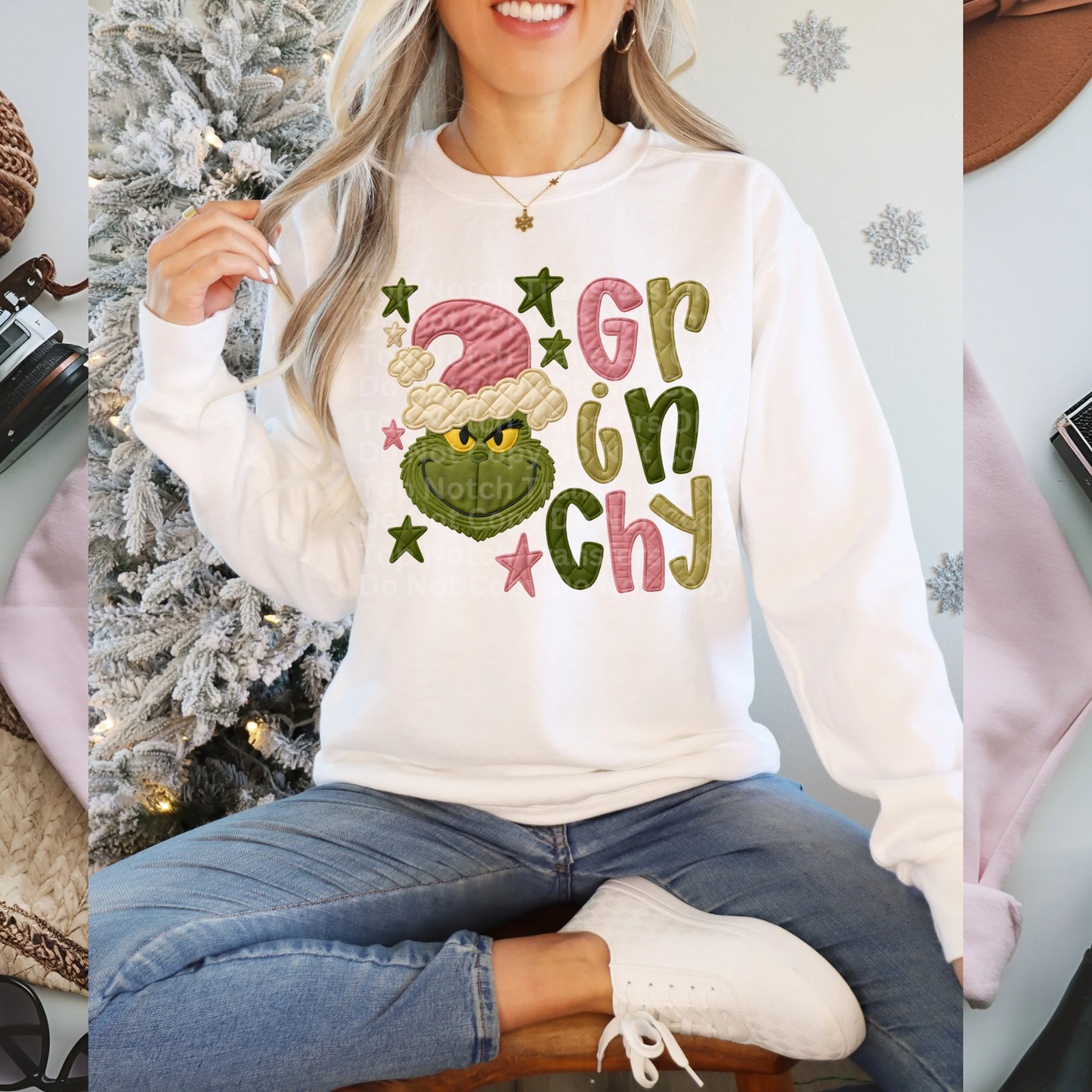 Patchwork Gr*nchy DTF Transfer