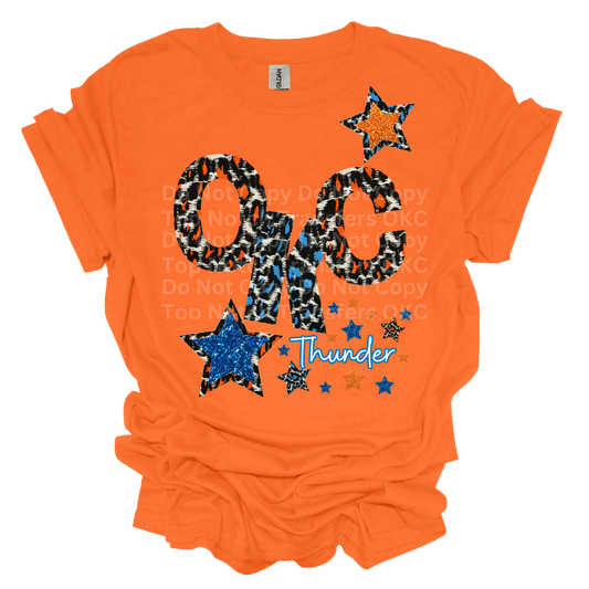 OKC Leopard Print & Stars DTF Transfer