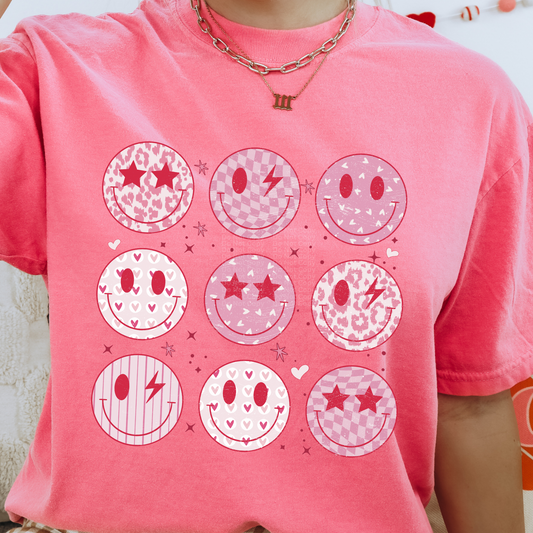 Valentines Smileys DTF Transfer