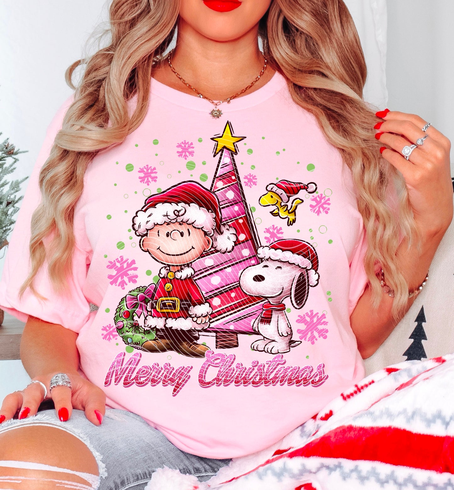 Merry Christmas Peanuts DTF Transfer