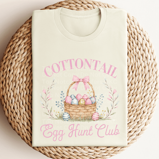 Cotton Tail Egg Hunt Club DTF Transfer