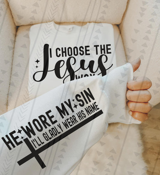 I choose the Jesus way DTF Transfer