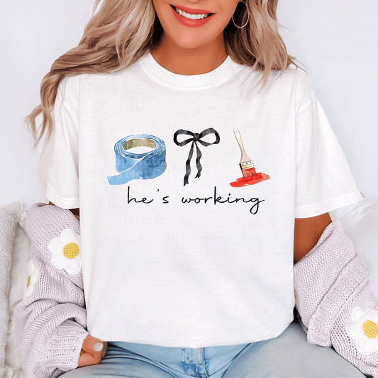 He’s working- Painter DTF Transfer