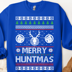 Merry Huntmas 2 Ugly Christmas Sweater DTF Transfer