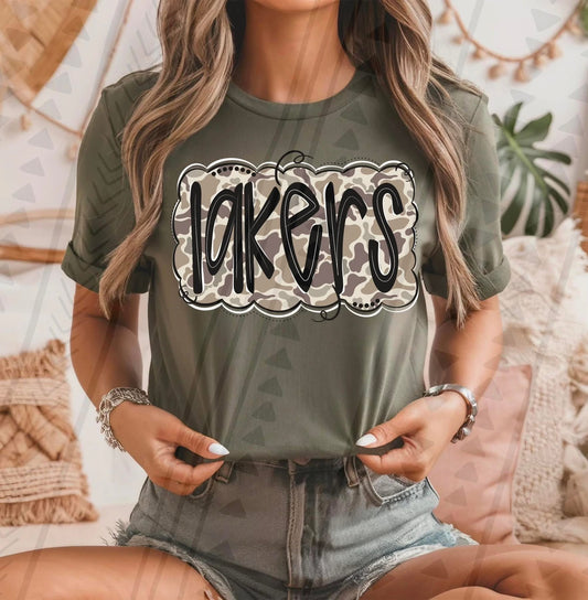 Lakers Camo DTF Transfer
