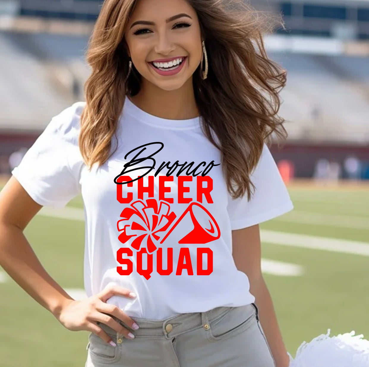 Custom Cheer DTF Transfer (*Leave Mascot and Colors, Faux Glitter or No Glitter in Checkout Notes)
