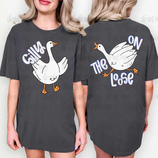 Silly Goose On The Loose Front & Back DTF Transfer