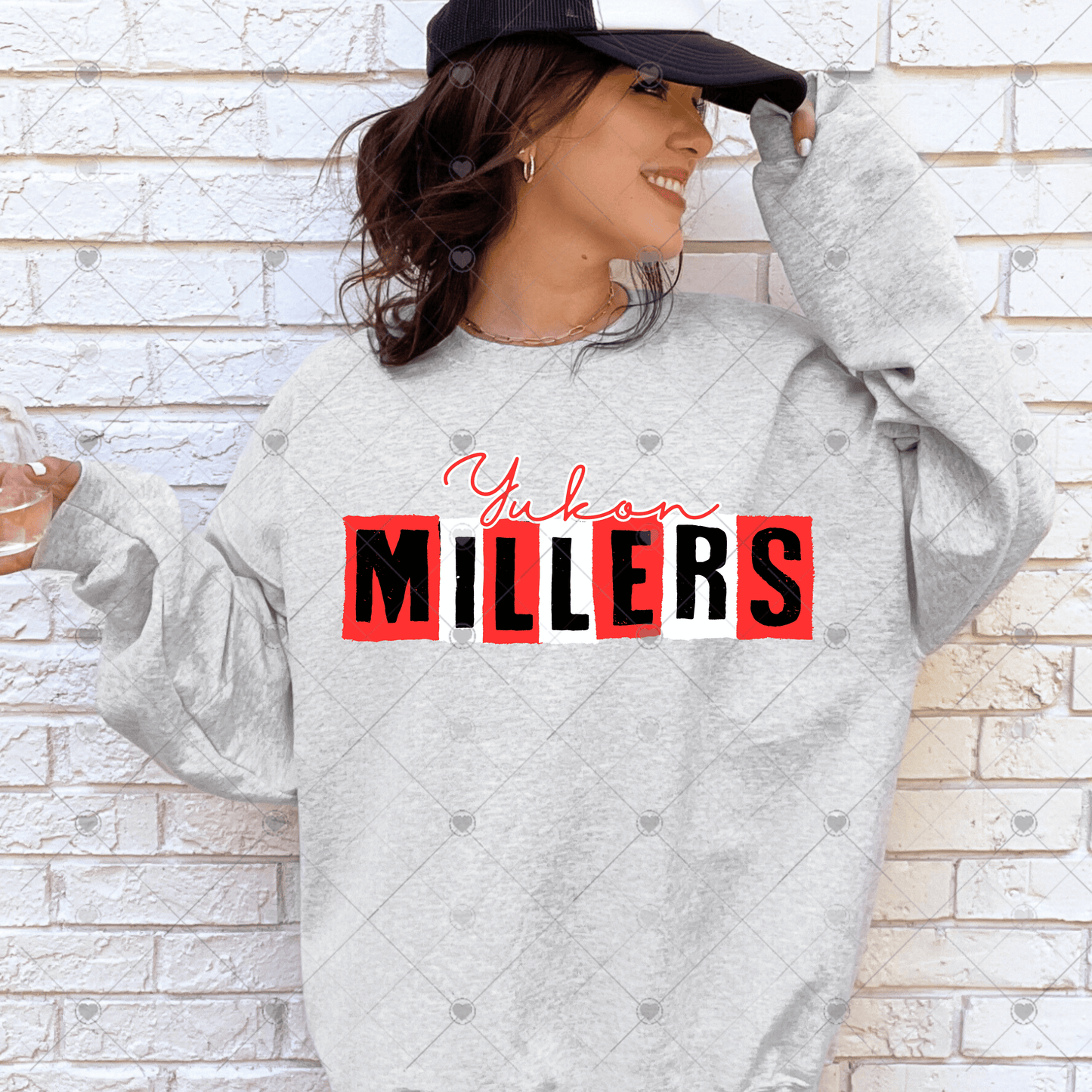 Custom Distressed Block Mascot DTF Transfer (*Put school/town name, mascot,2 block colors & text color/hex codes in checkout notes)