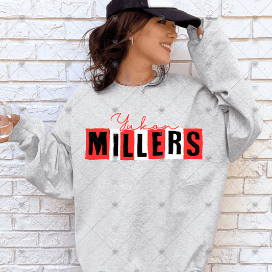 Yukon Millers Distressed Blocks DTF Transfer