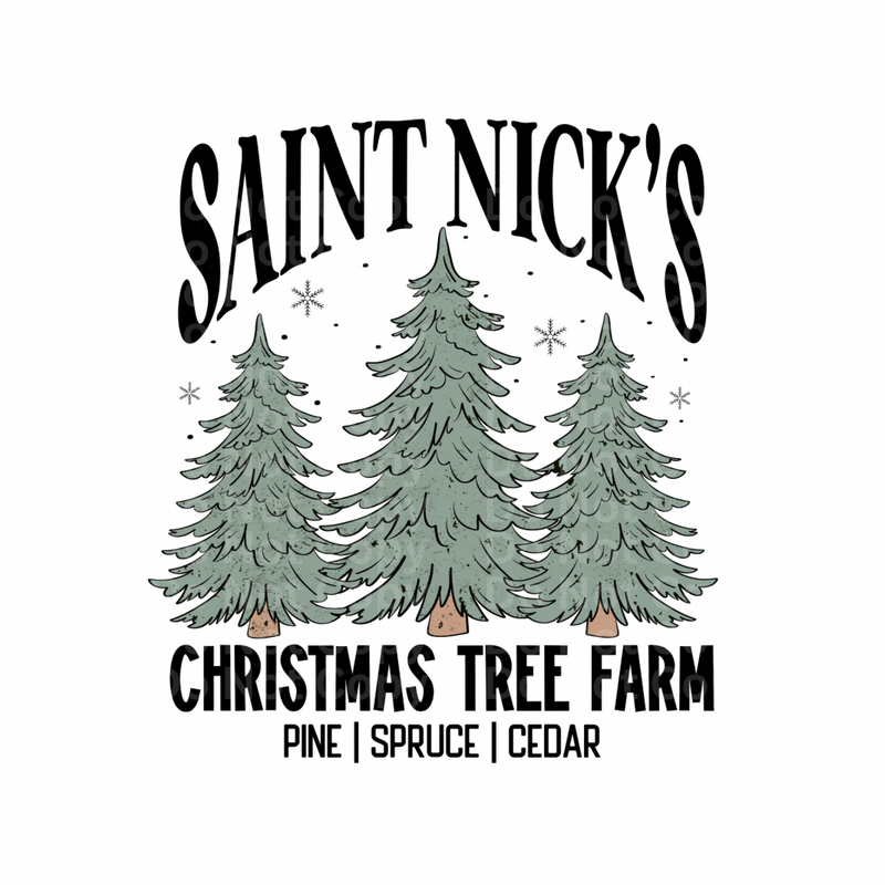 Saint Nick’s Christmas Tree Farm 2 DTF Transfer