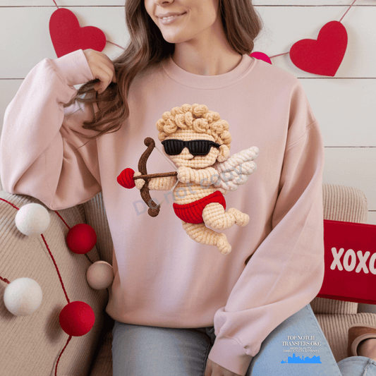 Faux Yarn Cupid DTF Transfer
