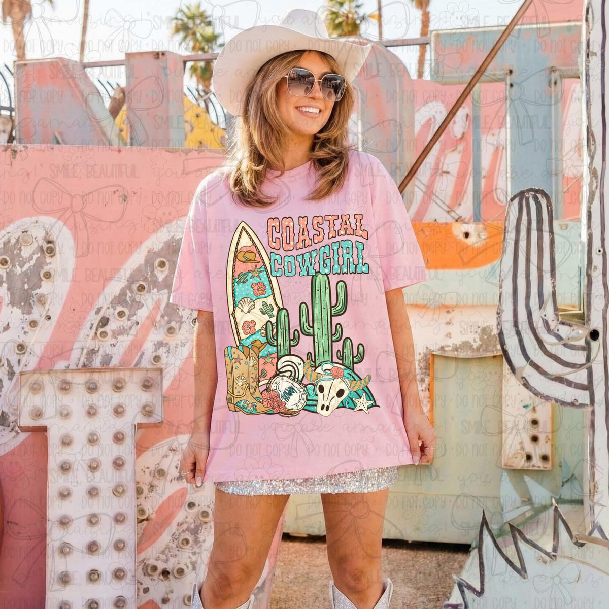Coastal Cowgirl DTF Transfer