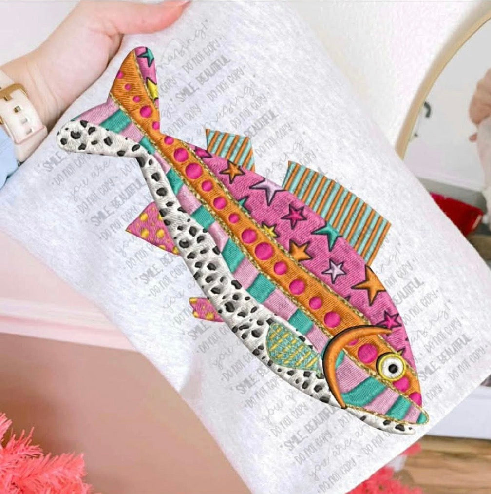 Colorful Fish DTF Transfer
