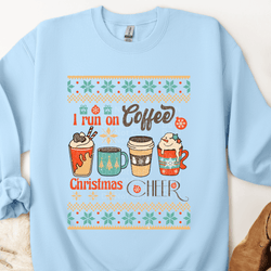 Coffee & Christmas Cheer Ugly Sweater DTF Transfer