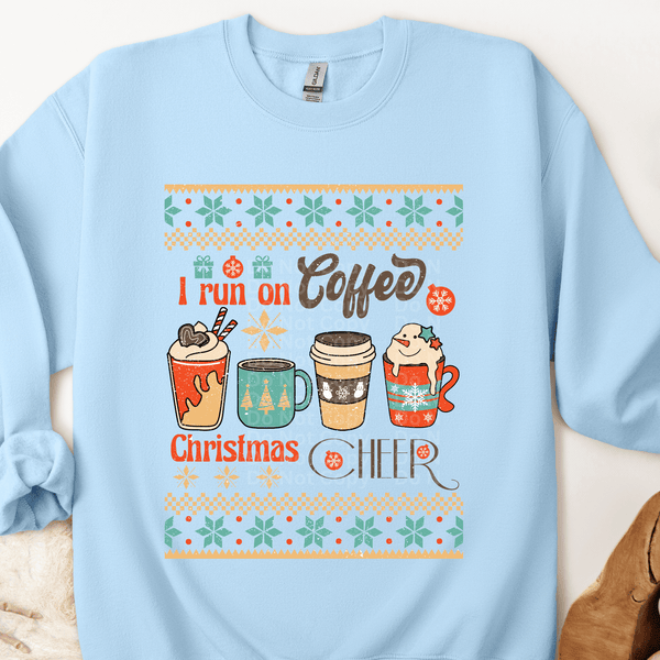 Coffee & Christmas Cheer Ugly Sweater DTF Transfer