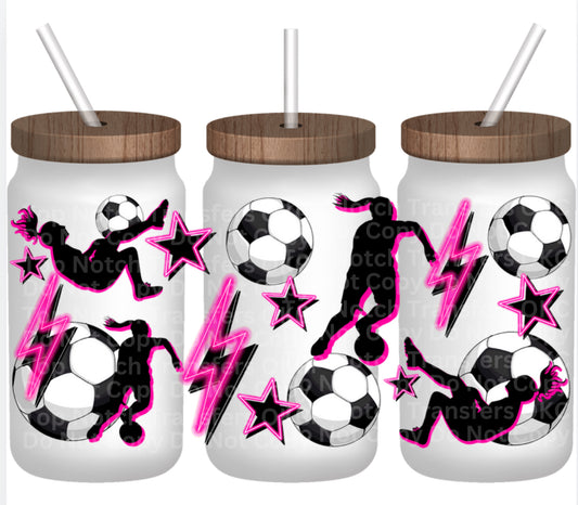 Soccer UV DTF 16oz Cup Wrap