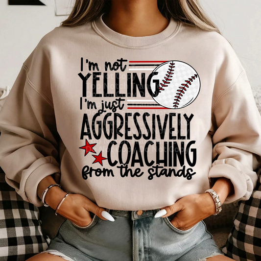 I’m Not Yelling, I’m Just Aggressively Coaching- Baseball DTF Transfer
