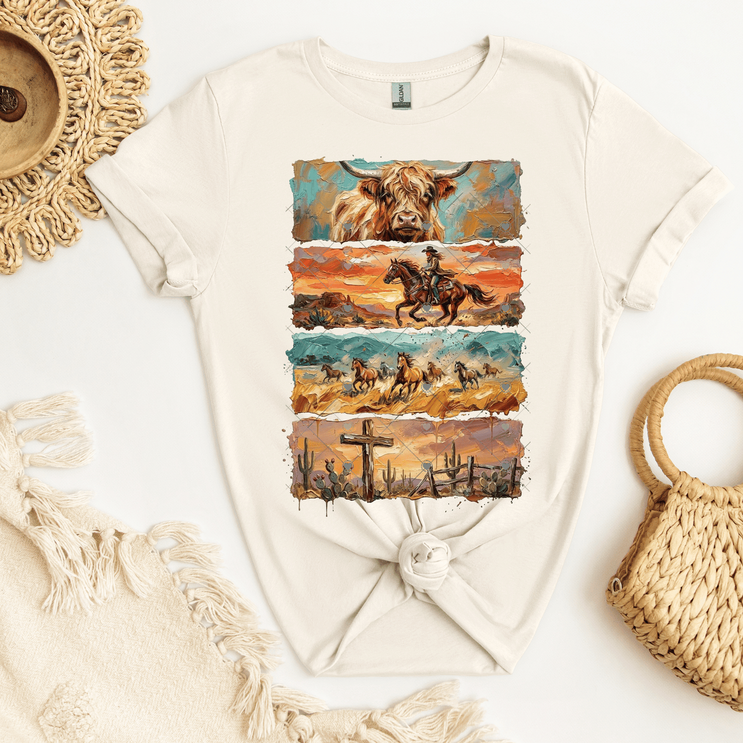 Western Faux Painted DTF Transfer