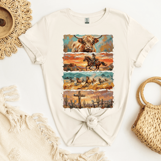 Western Faux Painted DTF Transfer