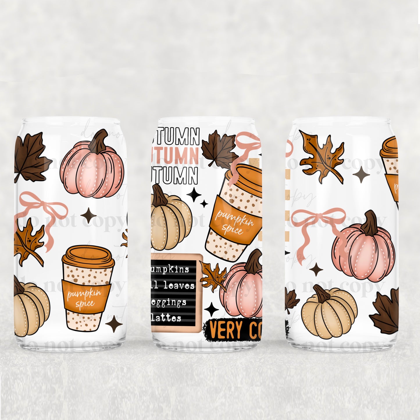 Autumn Things UV DTF 16 oz Cup Wrap *CSC 0925*
