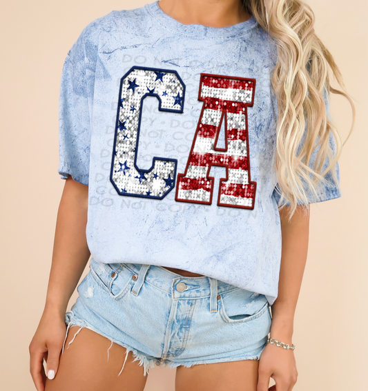 California - Patriotic States DTF Transfer