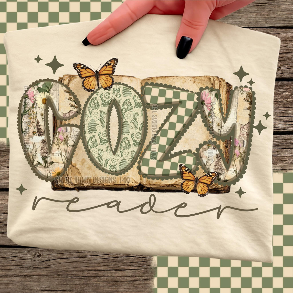 Cozy Reader DTF Transfer