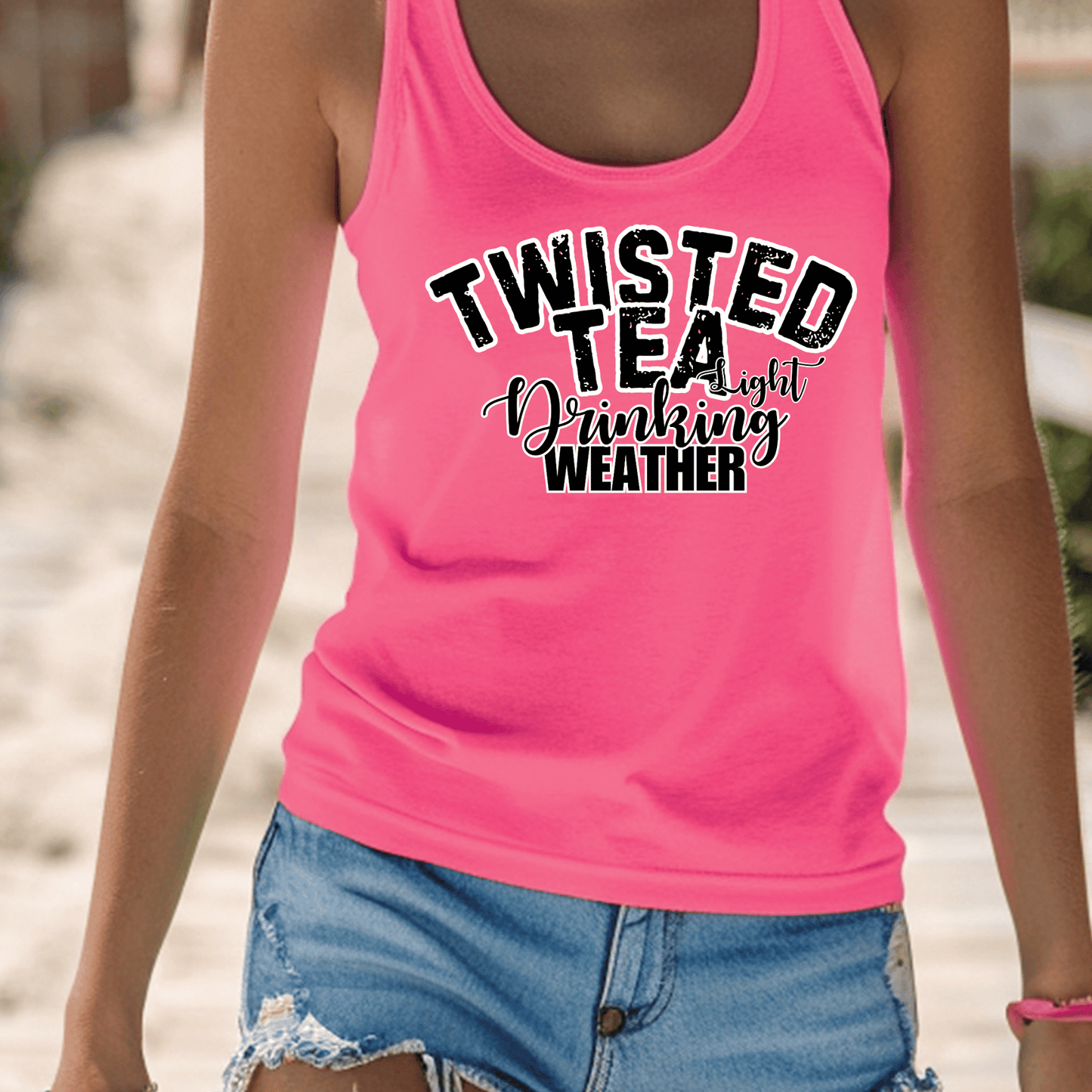 Twisted Tea Light Drinking Weather DTF Transfer