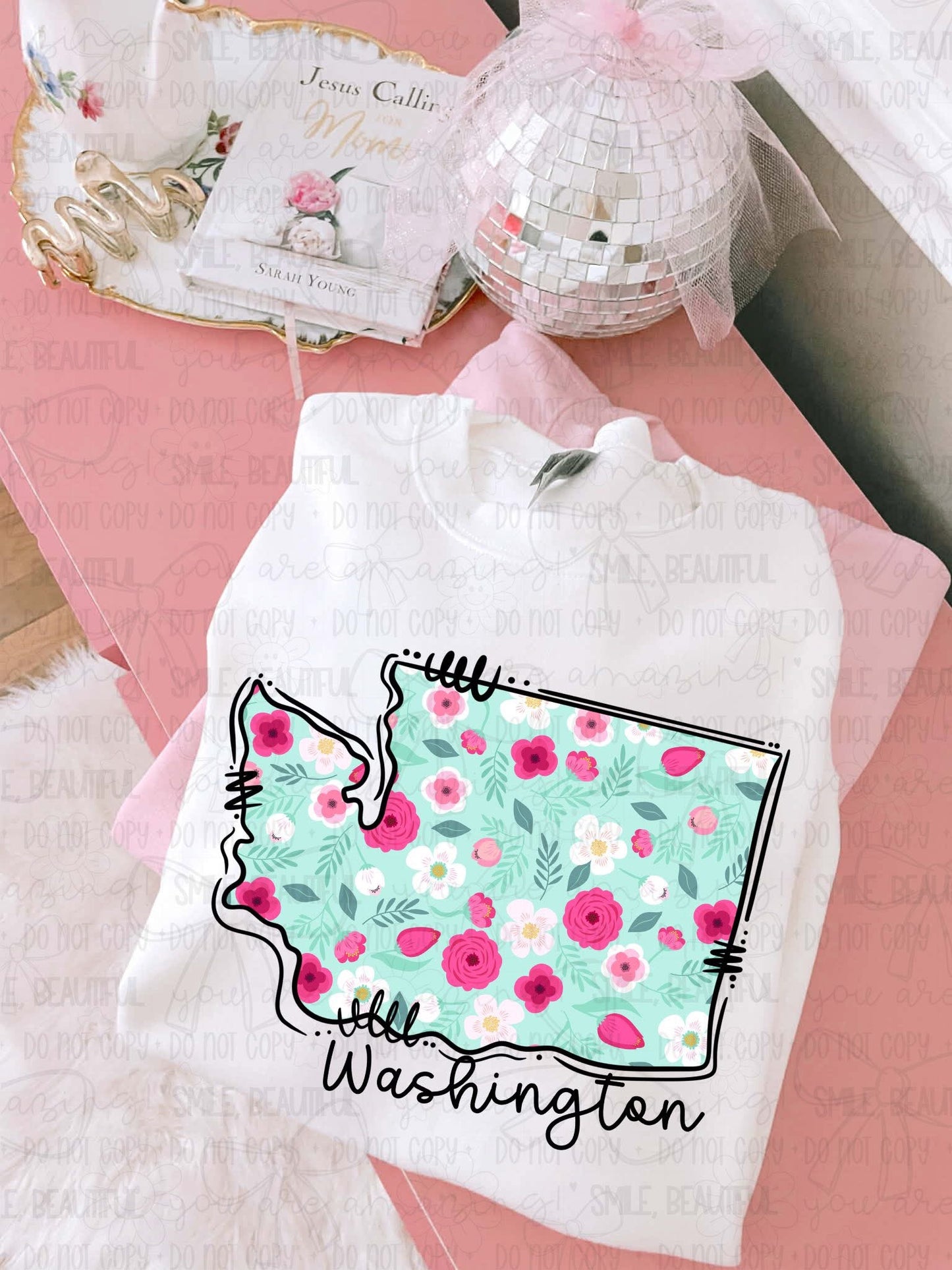 Floral States DTF Transfer