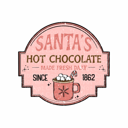 Santa’s Hot Chocolate DTF Transfer